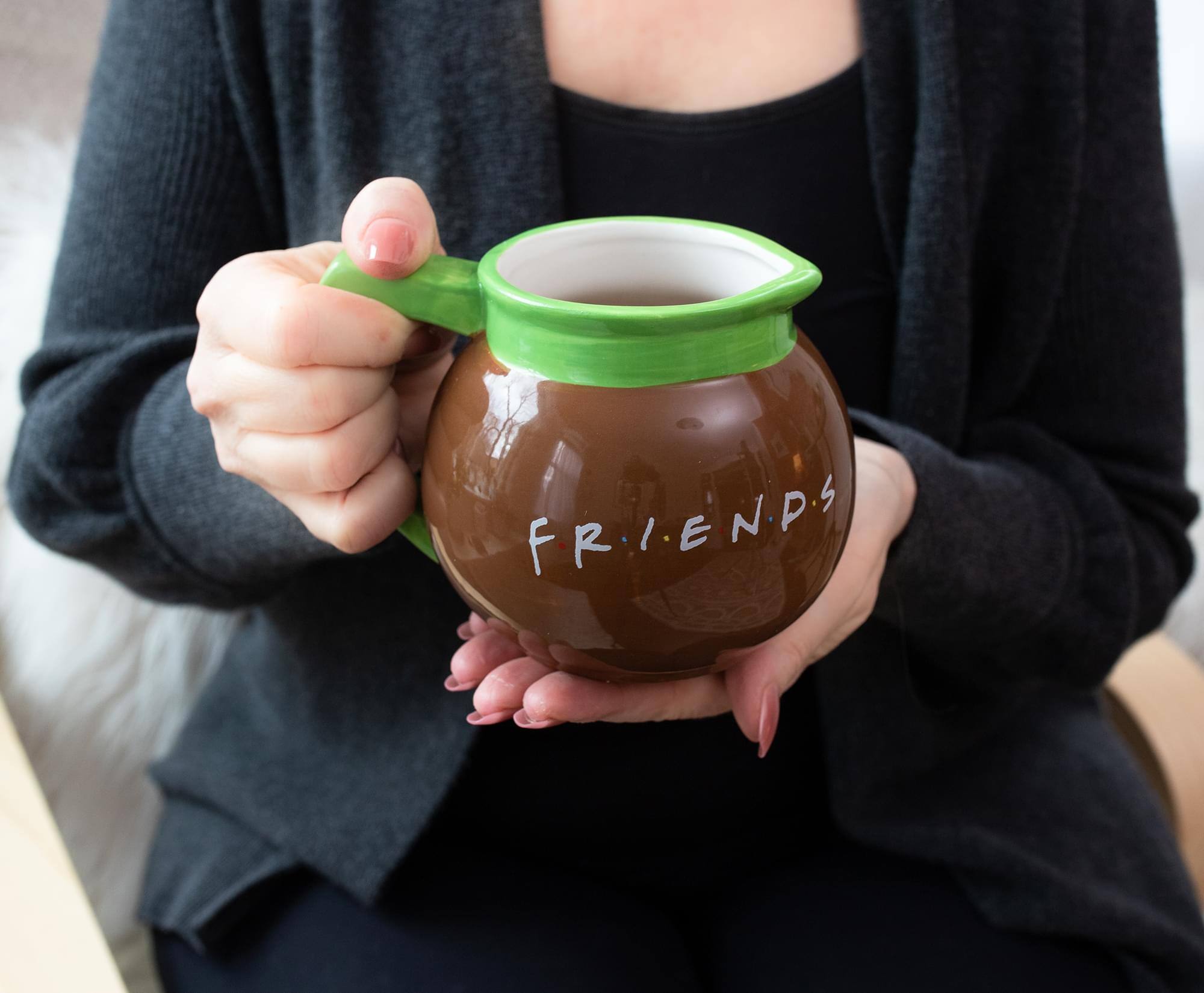 Alt View 3. Silver Buffalo - Friends Central Perk Coffee Pot 3D Sculpted Ceramic Mug | Holds 20 Ounces - Green.