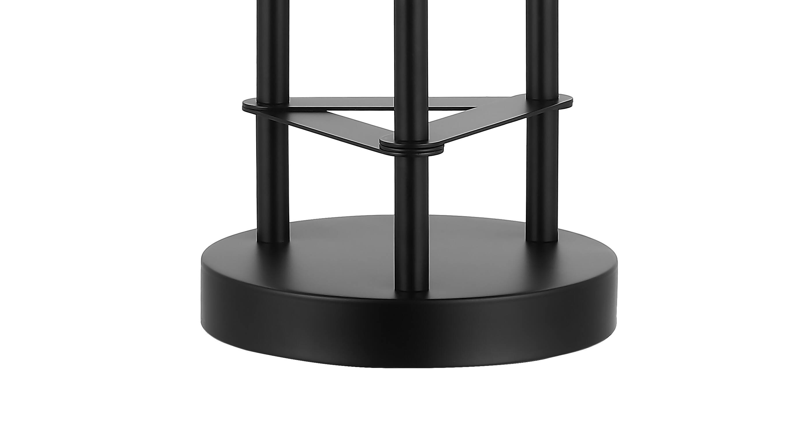 Alt View 4. Jonathan Y - Axel 20.5" 3-Light Modern Contemporary Metal/Seeded Glass Cluster LED Table Lamp, Black - Black.