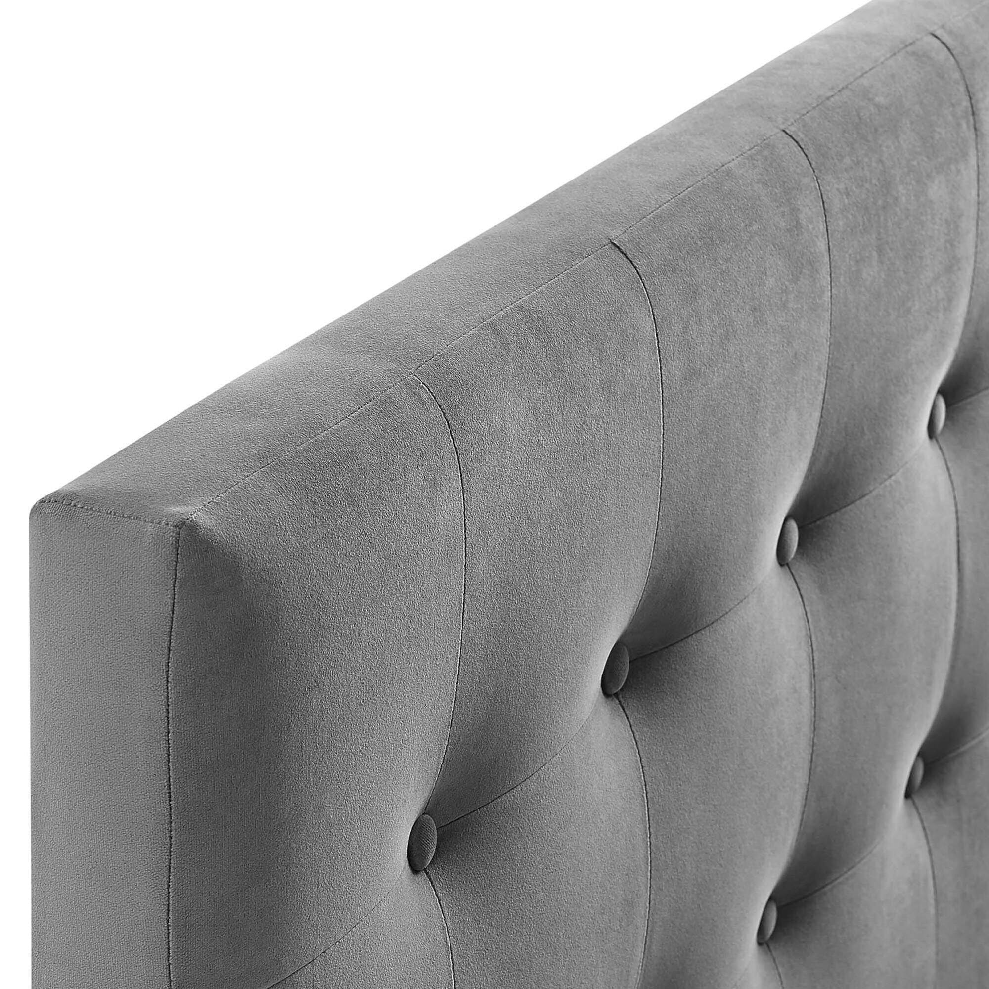Alt View 1. Modway - Emily Biscuit Tufted Performance Velvet Full Headboard by Modway - Gray.