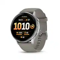 Garmin - Venu 4 GPS Smartwatch 45 mm Fiber-reinforced polymer - Silver - (2025) - Front_Zoom