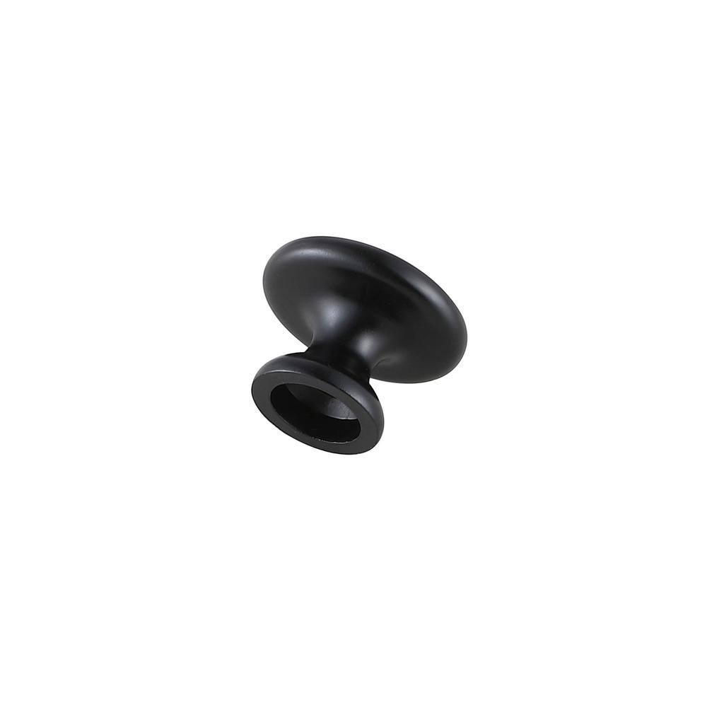 Left. Elegant Decor - Kadea 1.2" Diameter Matte Black Mushroom Knob Multipack (Set of 10) - Matte Black.