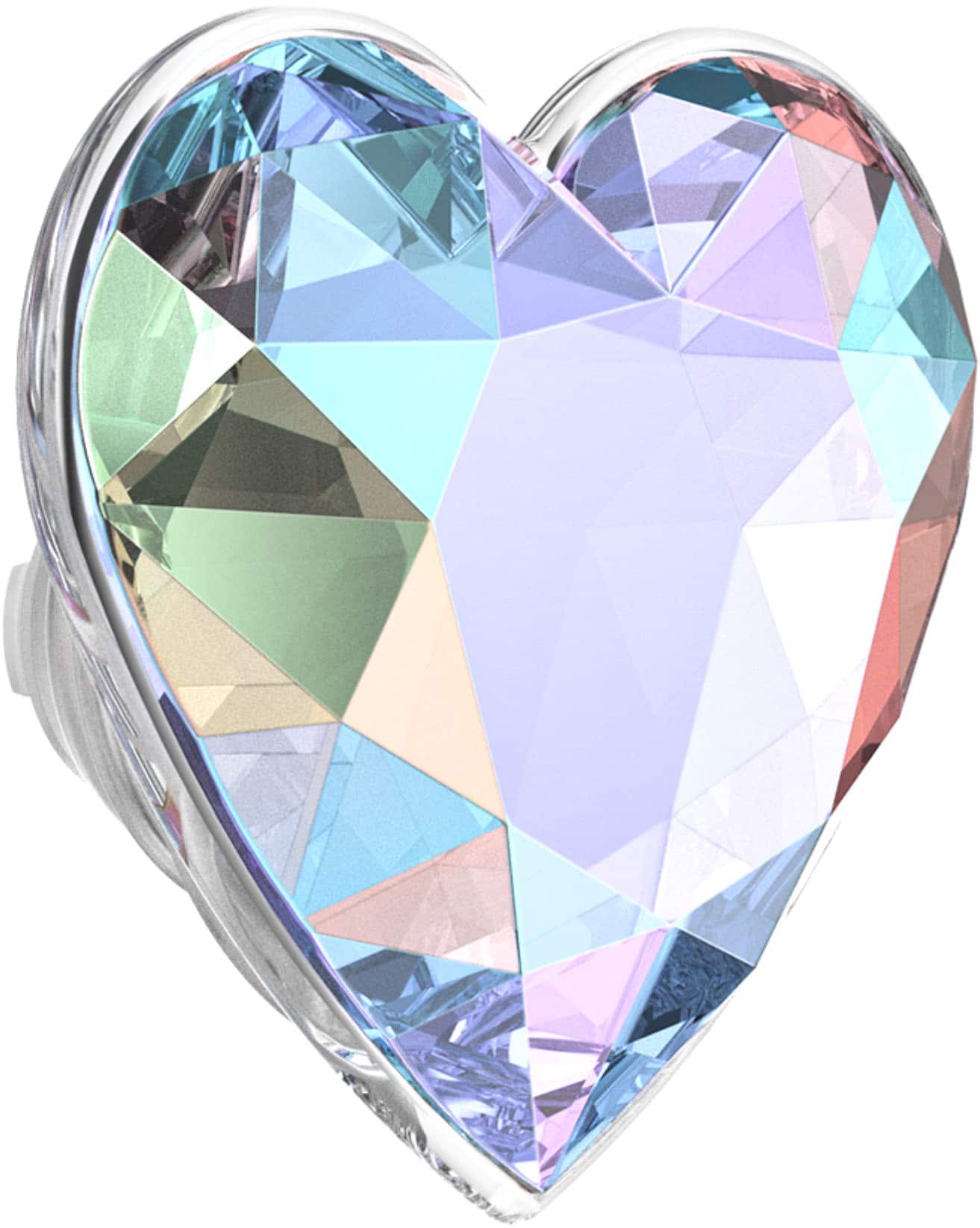 PopSockets - PopTop Swappable Universal Grip for Cell Phones, TOP ONLY, Compatible with Any PopGrip Base - Iridescent Dichroic Heart