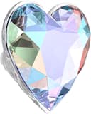 PopTop Swappable Grip for Cell Phones, TOP ONLY, Compatible with Any PopSockets PopGrip Base - Iridescent Dichroic Heart