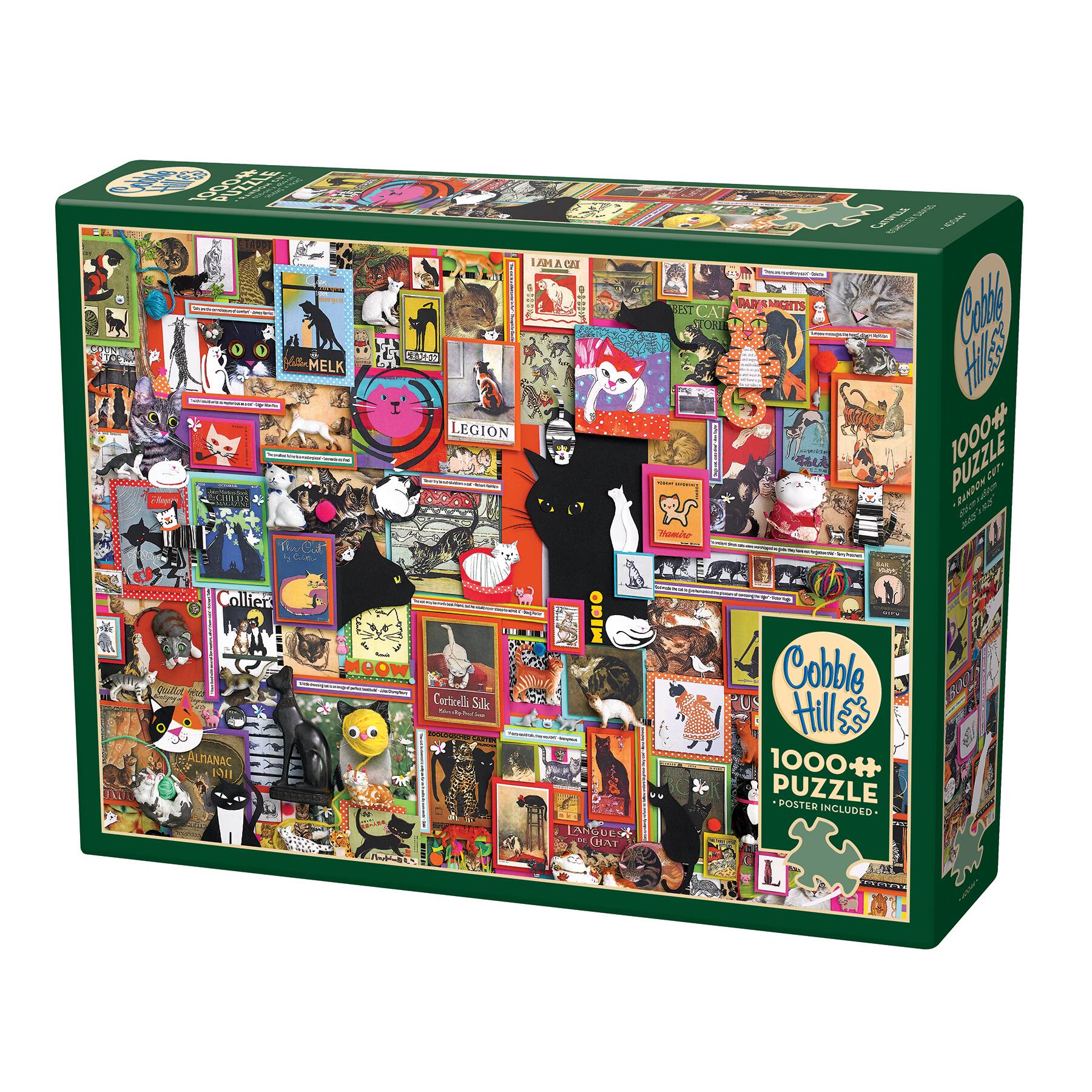 Outset Media - Outset Media: 1000 Piece Puzzle: Catsville - Reference Poster Included