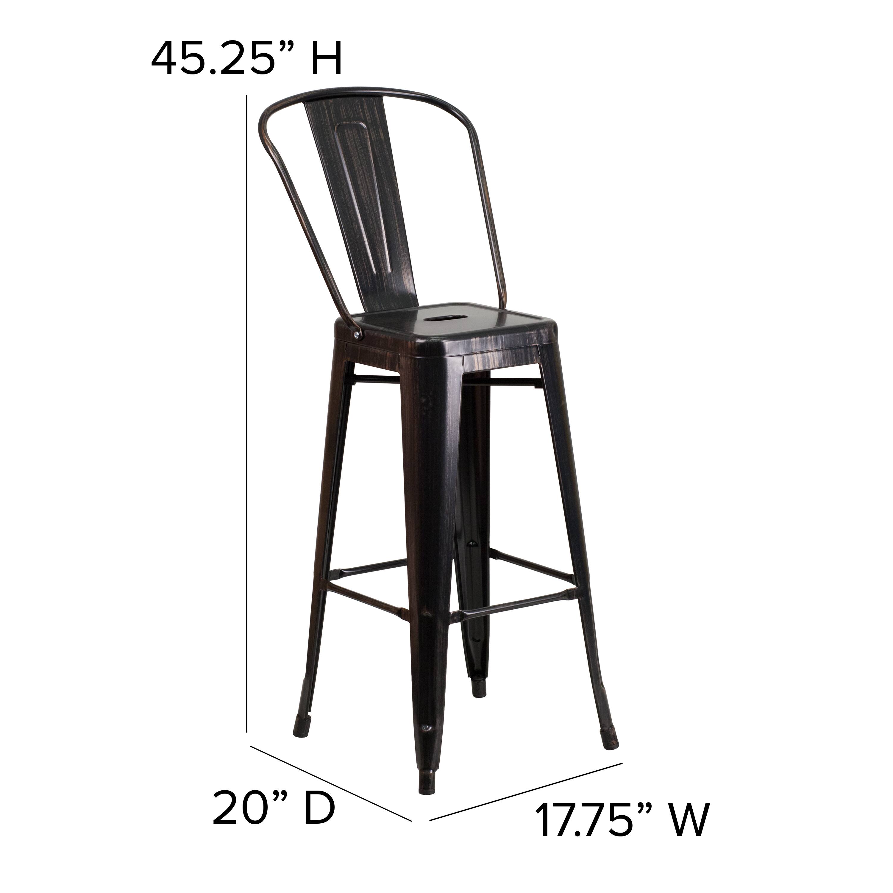 45.25" H  
20" D  
17.75" W