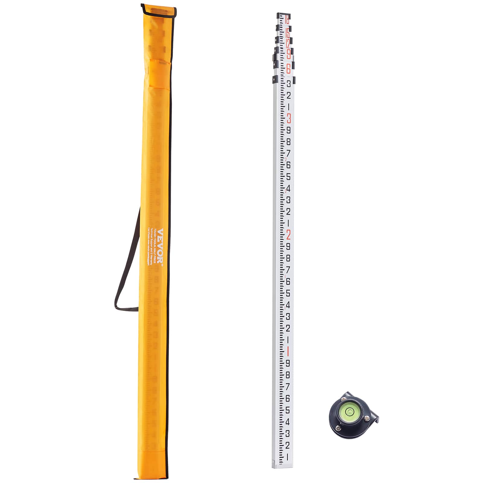 VEVOR - Aluminum Grade Rod, 18-Feet/10ths 6 Sections Telescopic Measuring Rod,Double-Sided Scale 1/10ft Leveling Rod Stick - Silver price history on PriceWatchPro