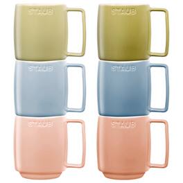 Staub - Ceramic Dinnerware 6-pc 12 oz. Mug Set - Pastels - Macaron