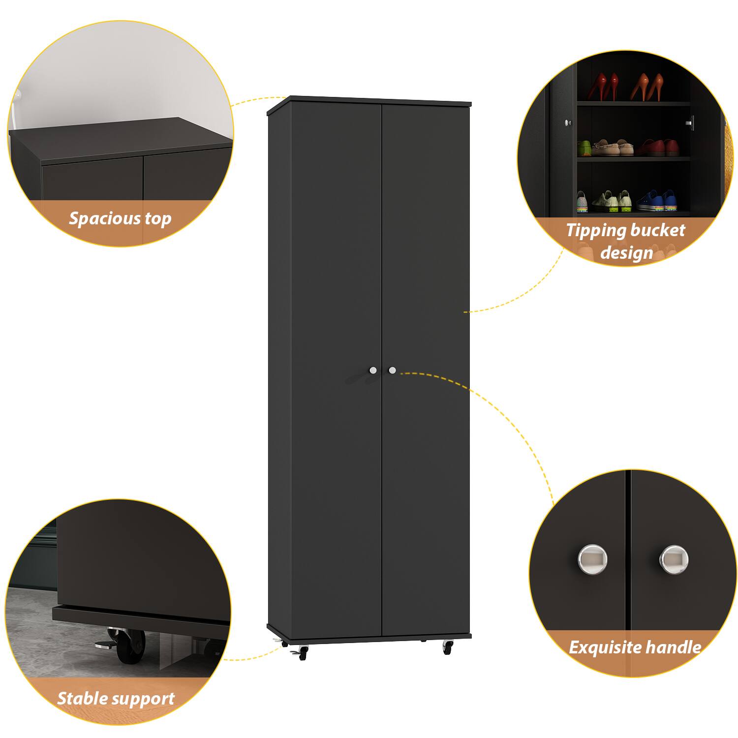 - Spacious top
- Tipping bucket design
- Exquisite handle
- Stable support