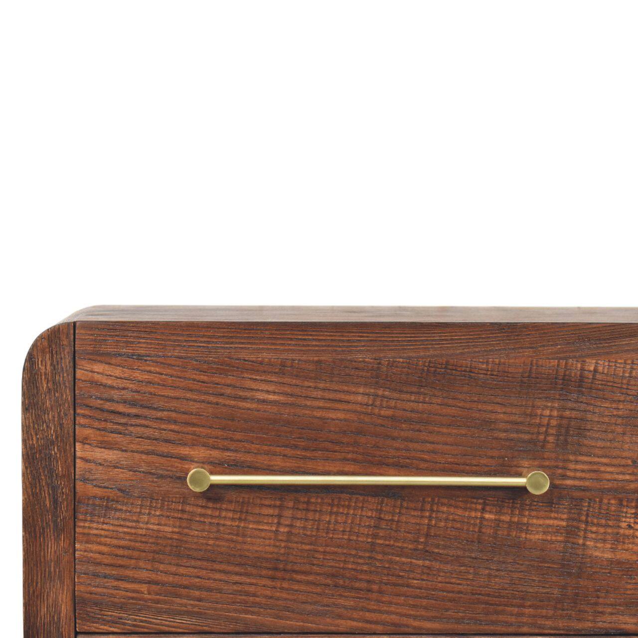 Back. Artisan Furniture - Artisan Furniture Solid Wood Copenhagen 4-Drawer Chest in Smoked Oak - Brown.