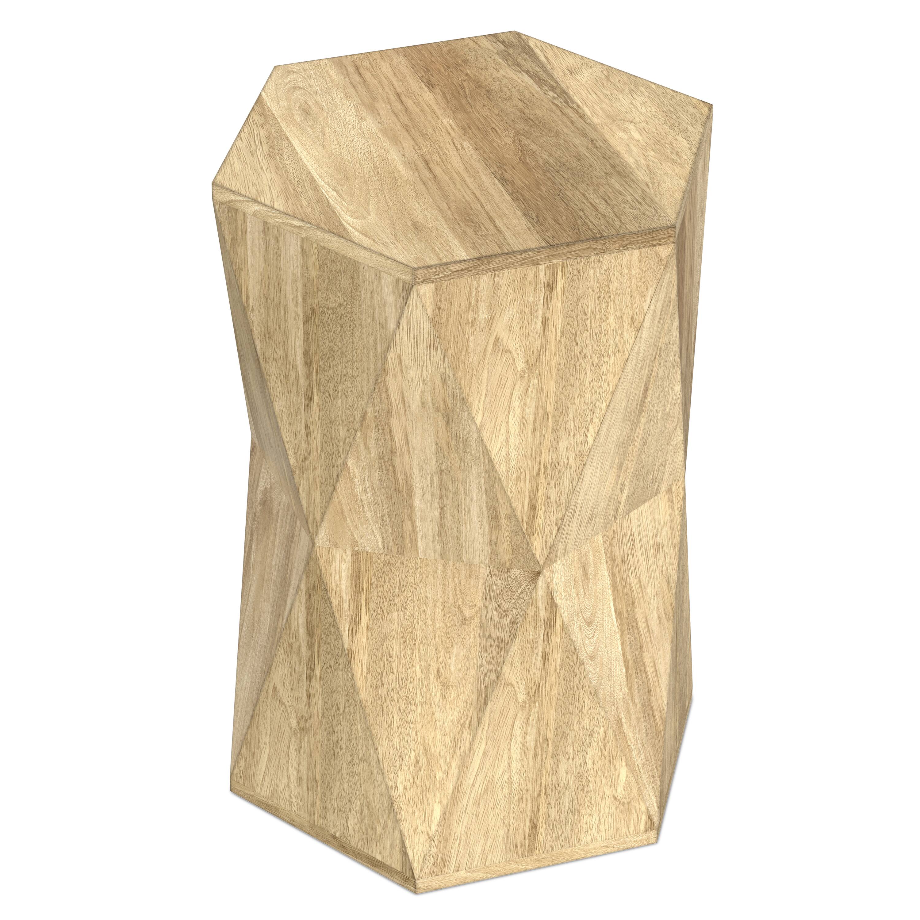 Alt View 3. Simpli Home - Mckinley 16 inch Wide Solid Wood Contemporary End Table in Natural, Assembled - Natural.