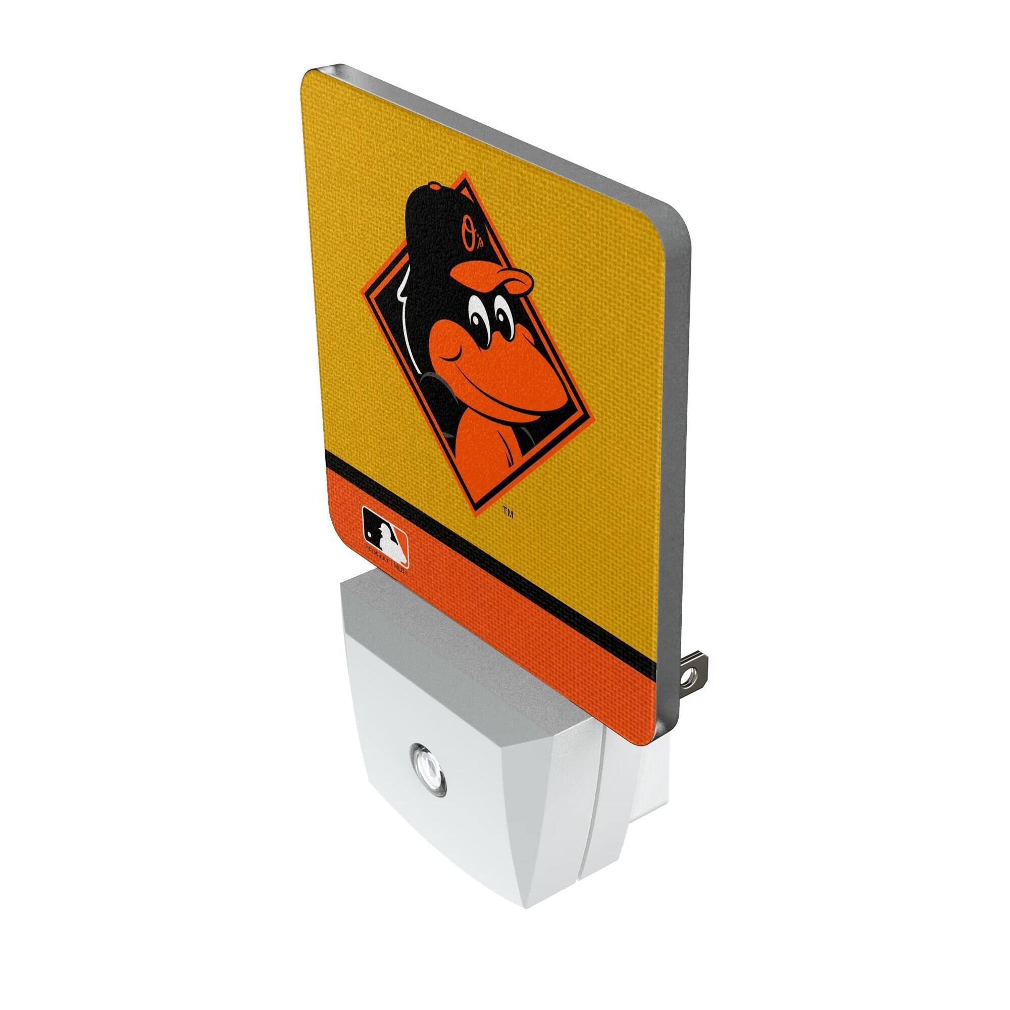 Alt View 1. Keyscaper - Baltimore Orioles Stripe Mascot Nightlight 2-Pack - Multicolor.