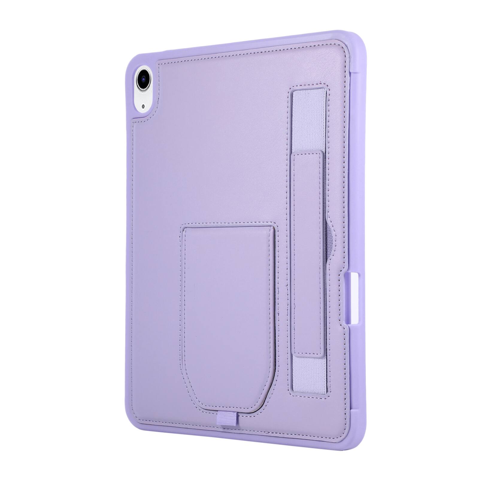 Alt View 2. UUCOVER - Case for iPad A16 11-inch 2025 /iPad 10th Gen 10.9" 2022 Shockproof PU Leather Hand Strap Kickstand Pencil Holder Cover - Purple.