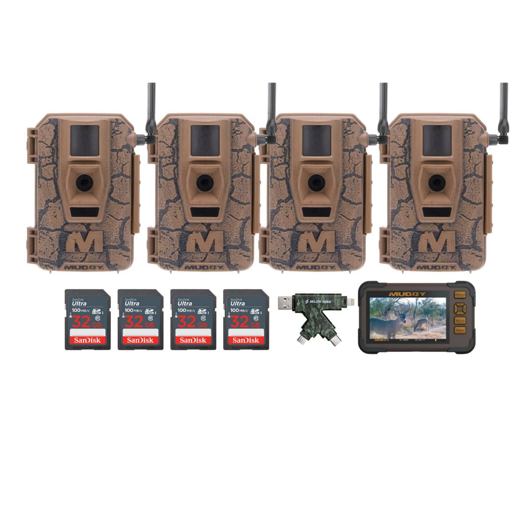 Muddy - Mitigator Cellular Camera  24Mp  On-Demand Photo Dual Network with Card Viewer 32GB Memory Card and Card Reader