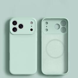 Dteck - Magnetic Soft Silicone Case for Apple iPhone 17 Pro, Shockproof TPU Protective Cover with Precision Camera Cutouts - Green