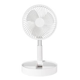 Cluzine - Telescopic Foldable Pedestal Stand Fan Adjustable Height High Speed Cooling Portable for Indoor Outdoor Use