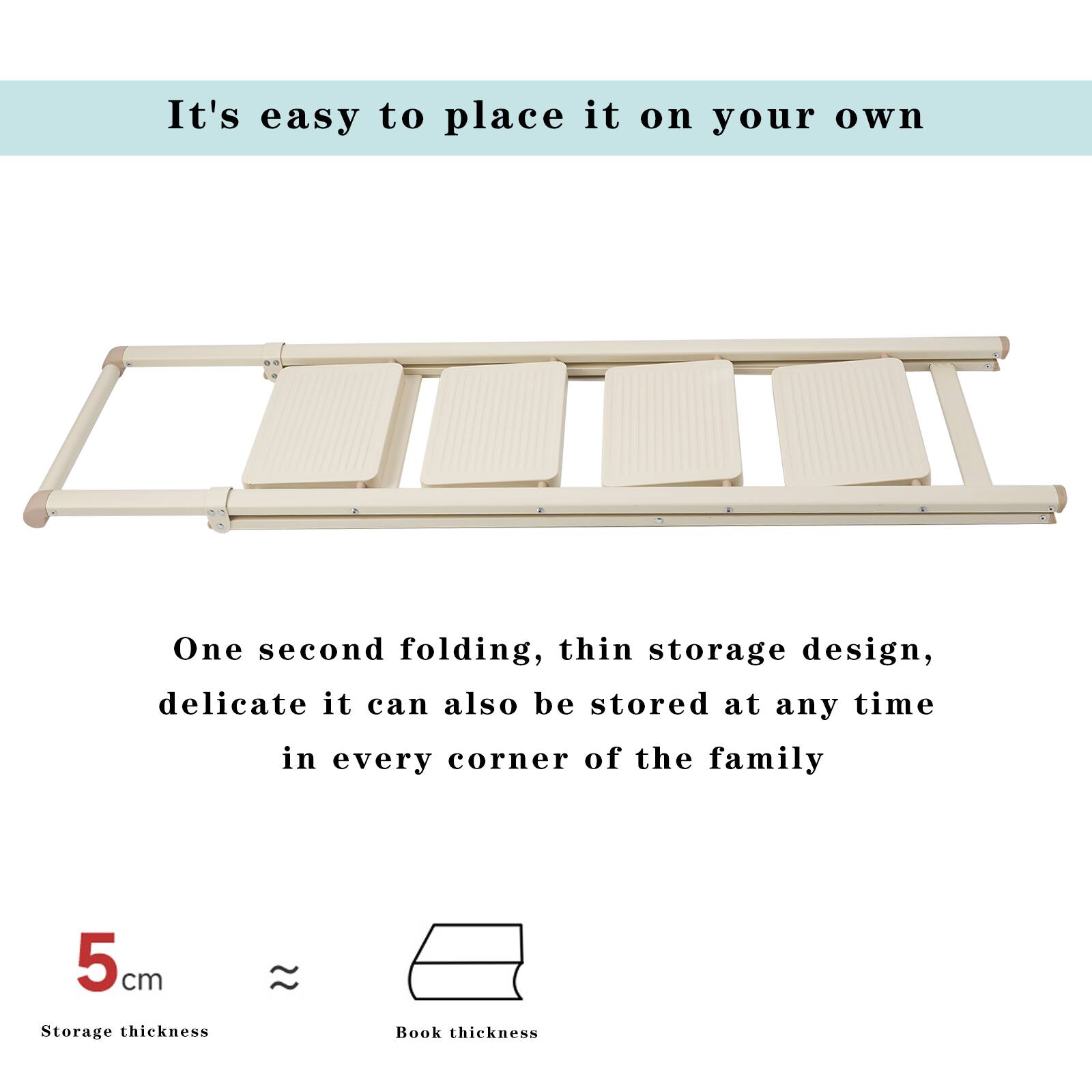 It's easy to place it on your own

One second folding, thin storage design, delicate it can also be stored at any time in every corner of the family

5cm Storage thickness
Book thickness