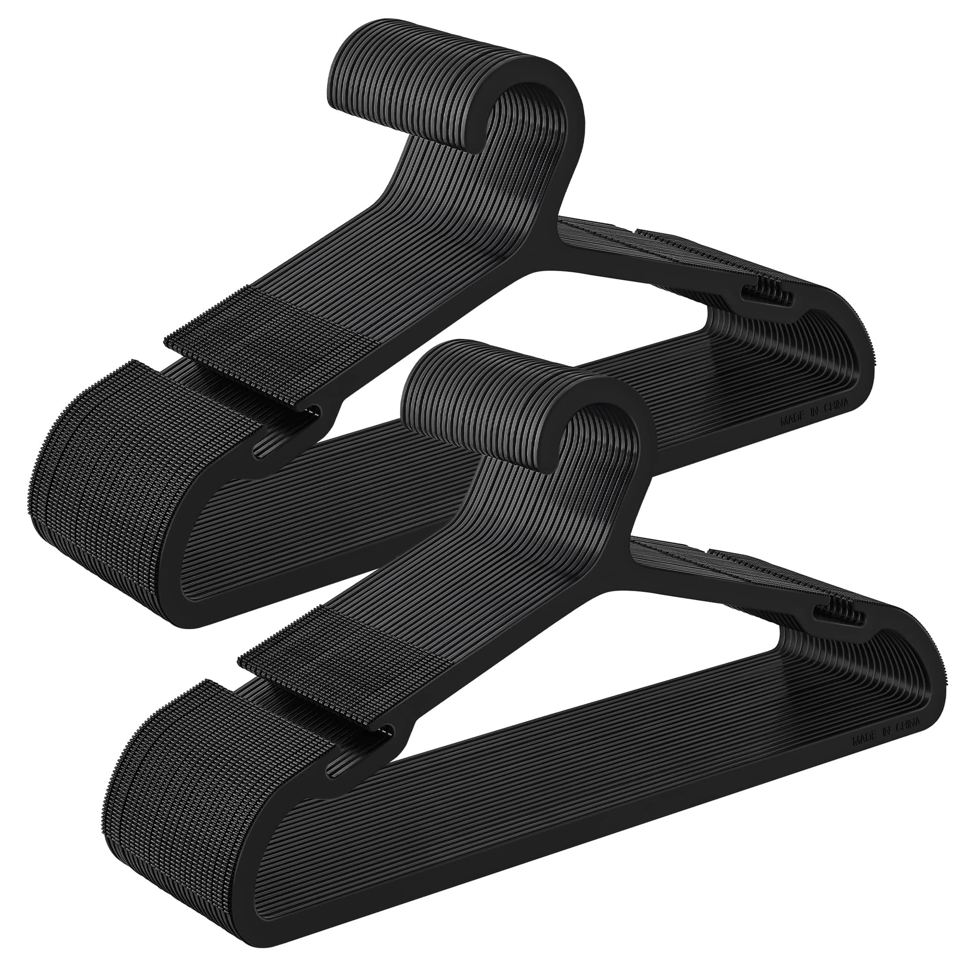 Songmics Home - Clothes Hangers, Pack of 50, Plastic Hangers, with Wide Shoulder Notches, Space-Saving Coat Hangers, 16.4 Inches Wide - Ink Black price history on PriceWatchPro