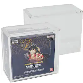 Platinum Protectors - Premium Acrylic Display Case for One Piece Booster Box - OP-01, OP-02 Original Print with Magnetic Top - Clear