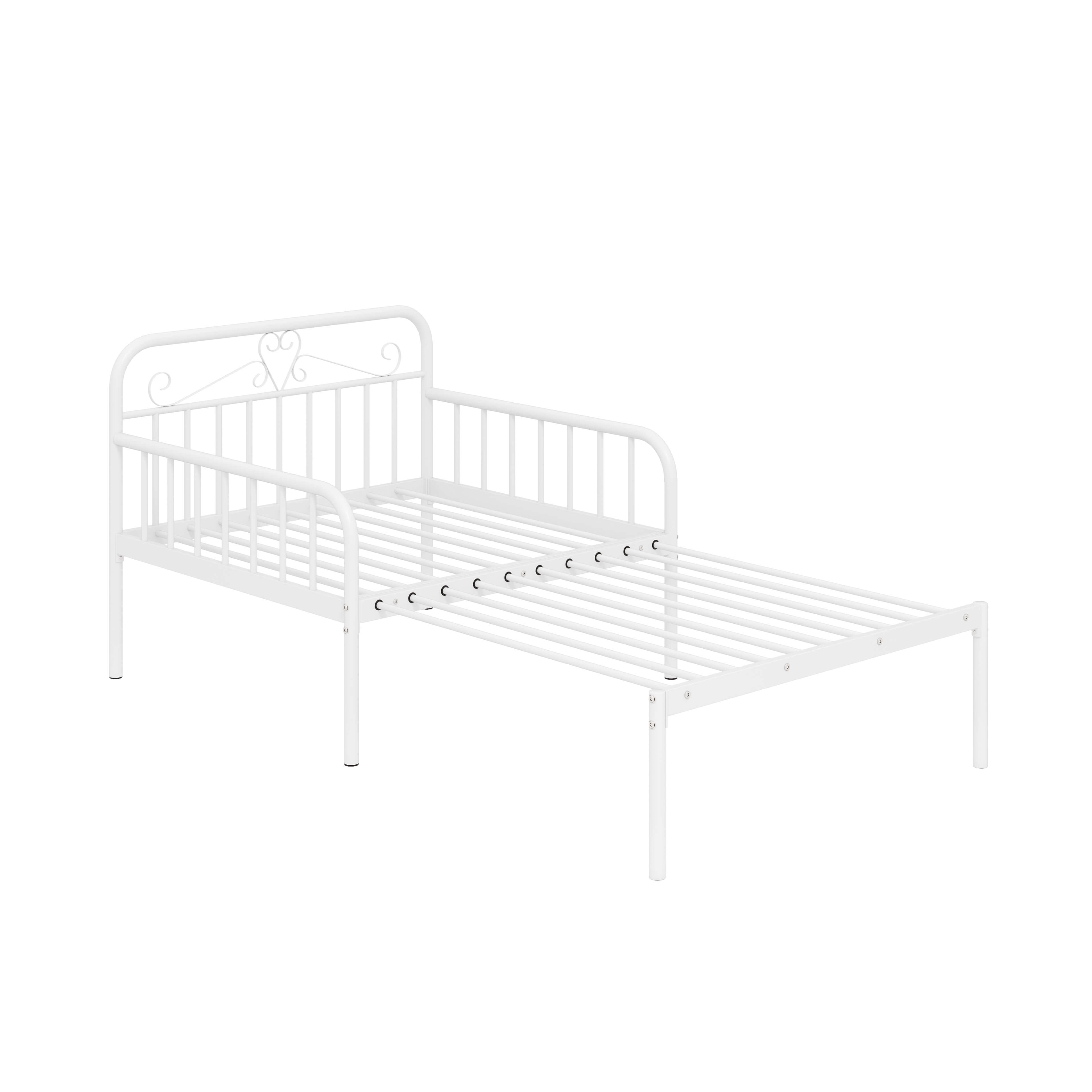 Alt View 7. Costway - Metal Daybed Extendable Daybed to Twin Size Bed Heavy Duty Slats Support Sofa Bed - White.