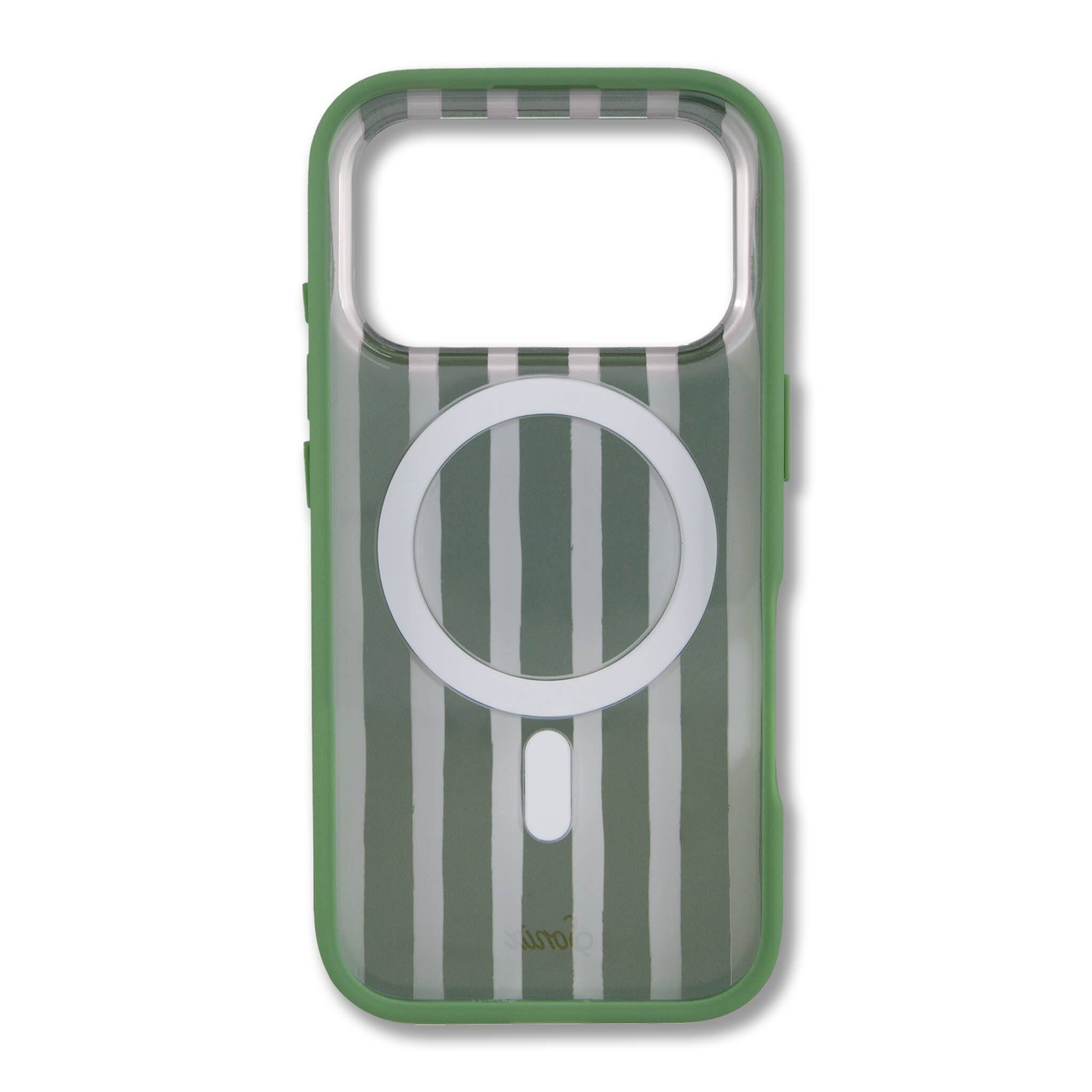 Alt View 1. Sonix - iPhone 17 Pro Case Abstract Stripe Sage - Green.