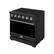 Angle. Thor Kitchen - Gordon Ramsay Series by Thor Kitchen 6.0 Cu. Ft Freestanding Electric Range with Stainless Hardware - Black.
