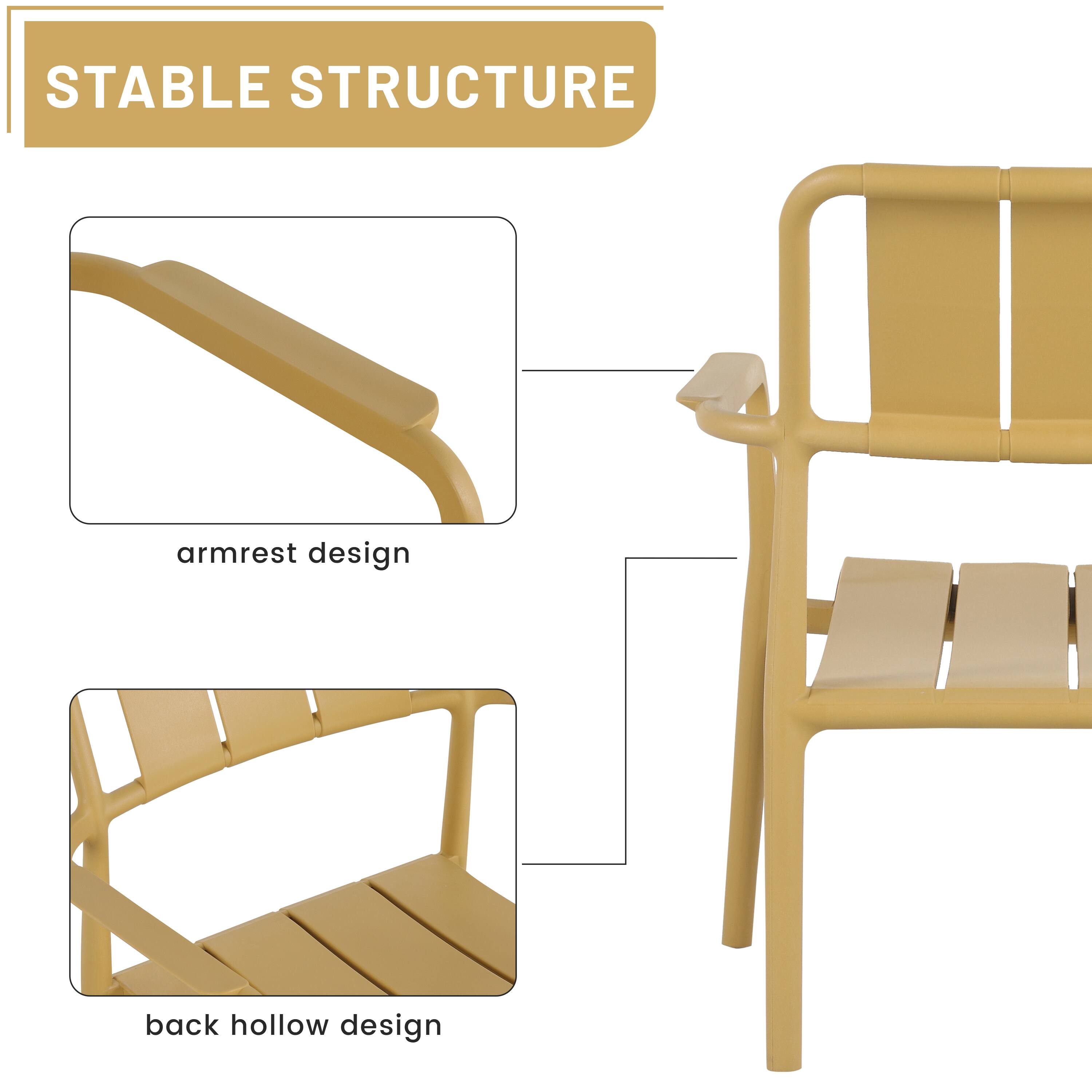 STABLE STRUCTURE

- armrest design
- back hollow design