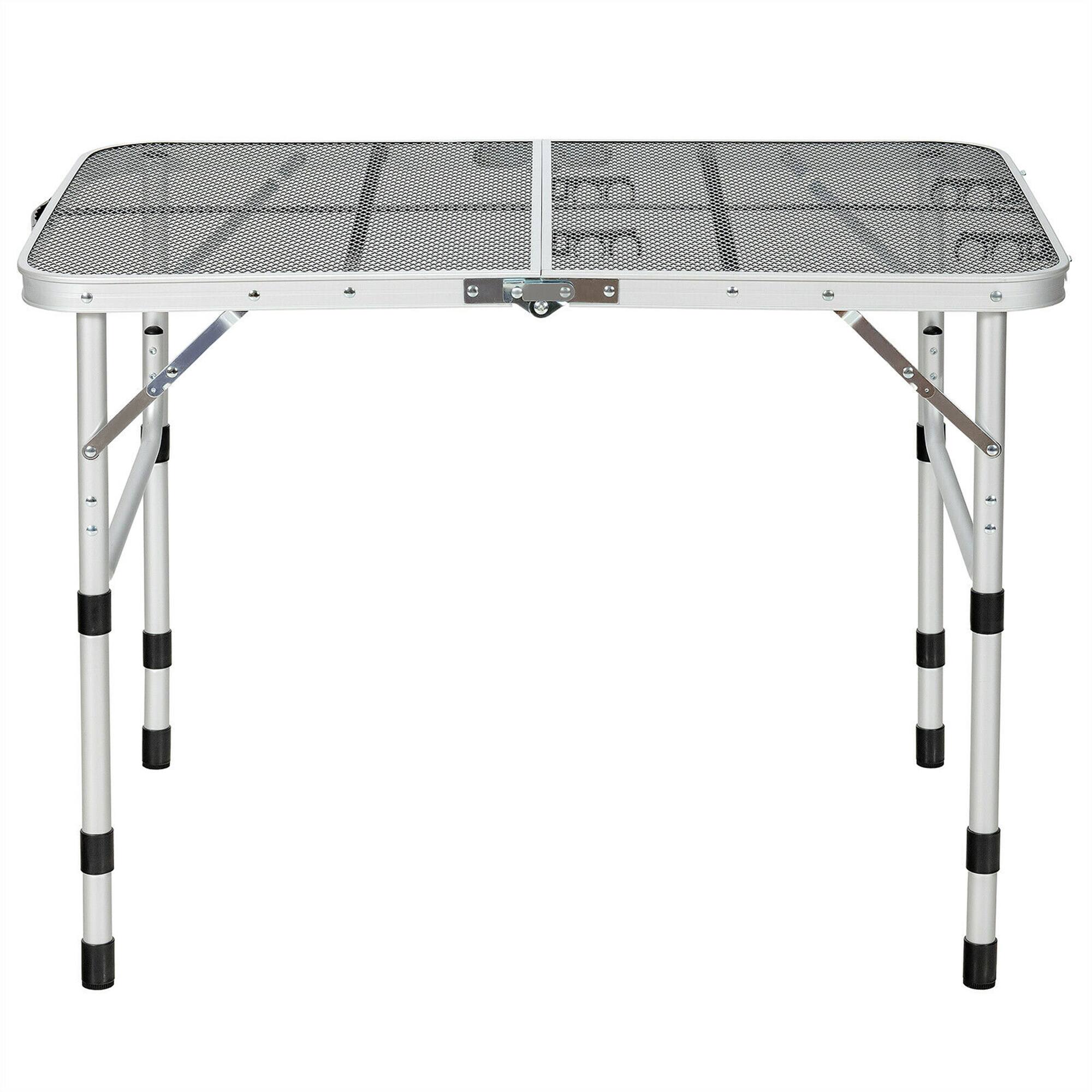 Alt View 9. Gymax - Gymax Folding Grill Table for Camping Lightweight Aluminum Metal Grill Stand Table - Silver.