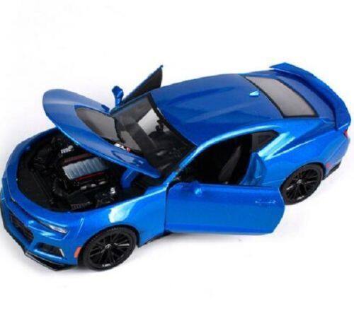Alt View 1. Maisto - 2017 Chevrolet Camaro ZL1 Blue Metallic 1/24 Diecast Model Car by Maisto.