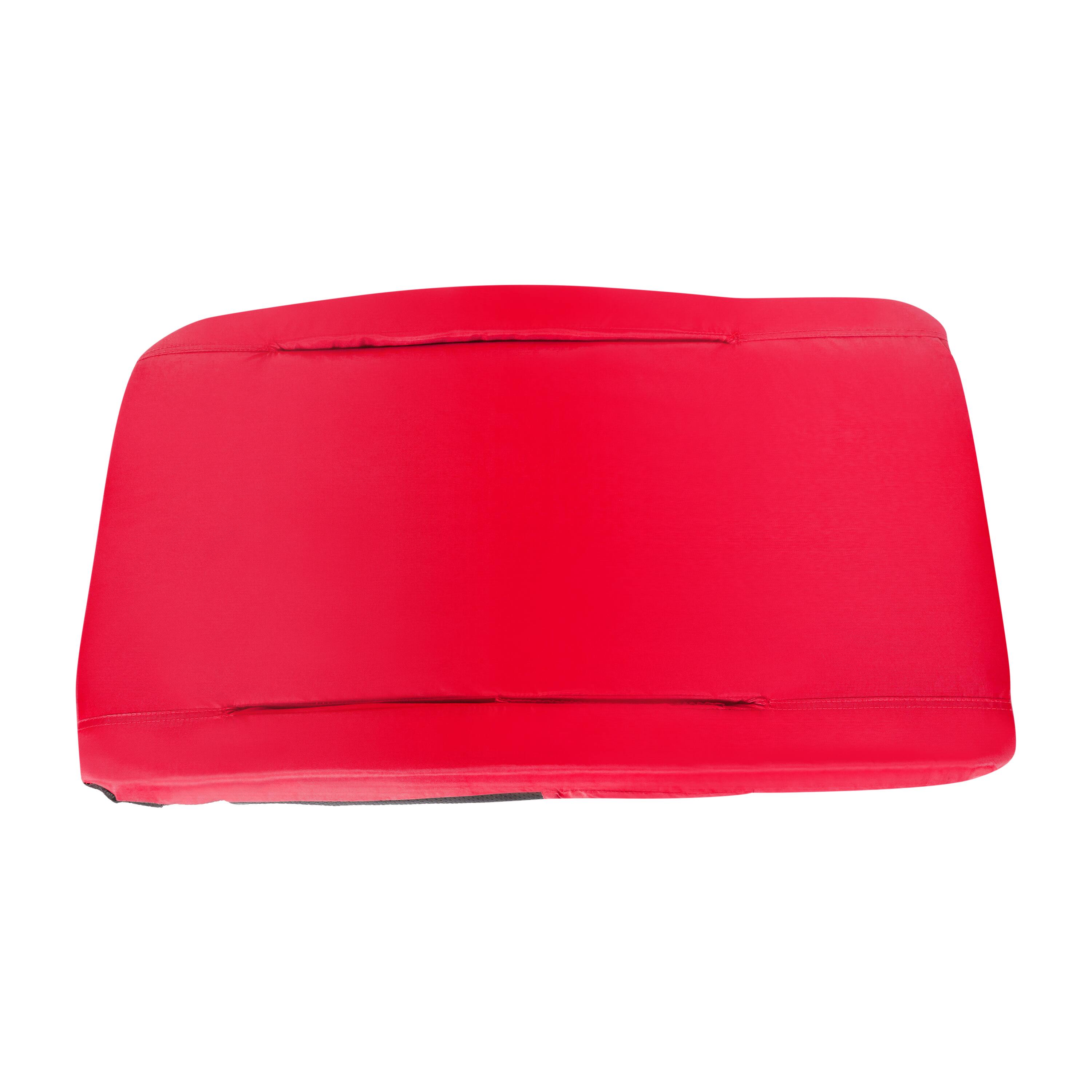 Alt View 10. Emma + Oliver - Folding Metal Stadium Chair with Padded, Reclining Back and Armrests - Red.