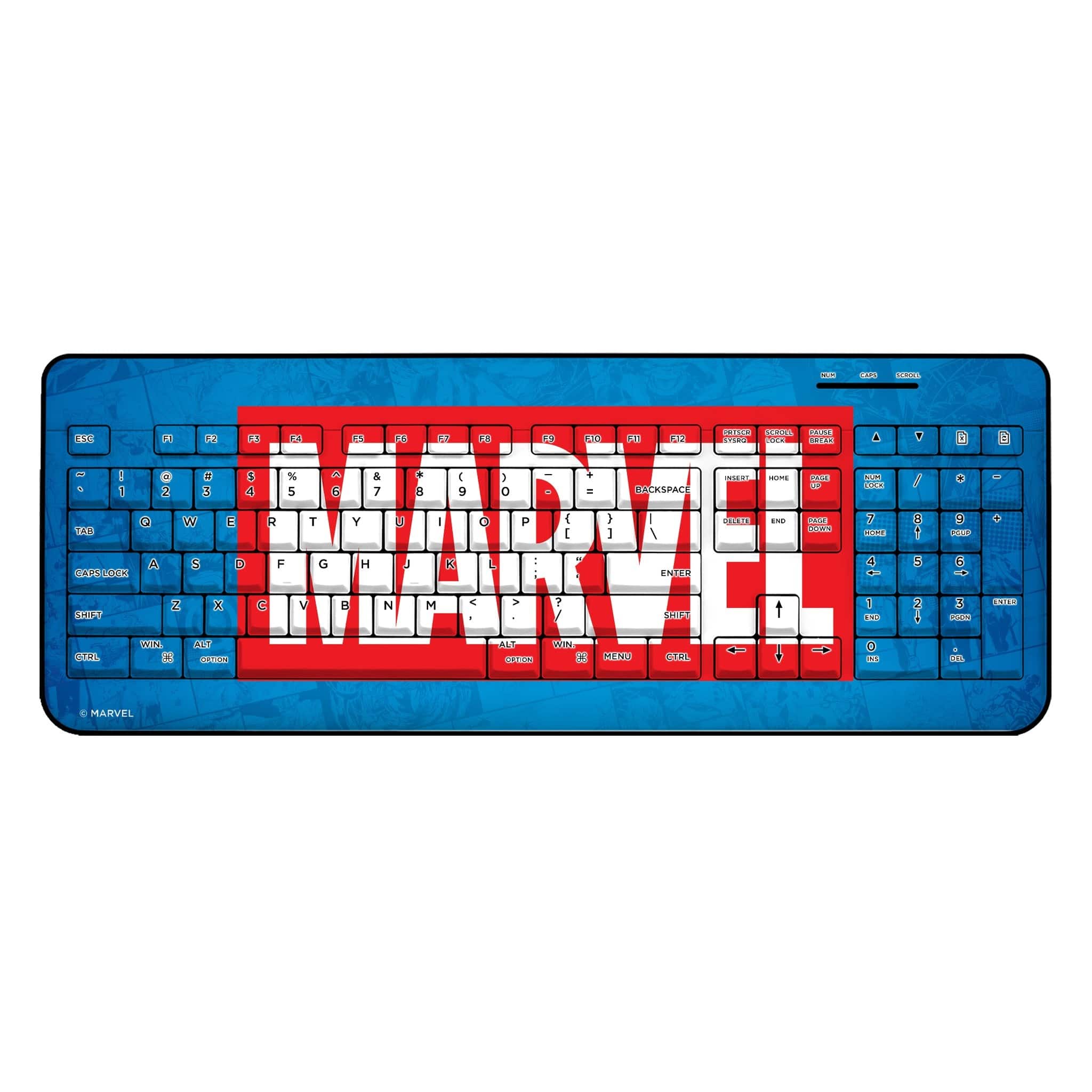 Keyscaper - Logo Wireless USB Keyboard - Marvel