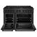Angle. ZLINE - 48 in. 6.7 cu. ft. Freestanding Paramount Double Oven Gas Range in Black Satin Stainless Steel with 8 Brass Burners - Black Satin Stainless Steel.