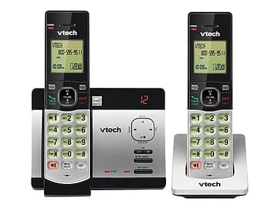 VTech - 2-Handset Cordless Telephone, (CS5129-2) - Silver/Black