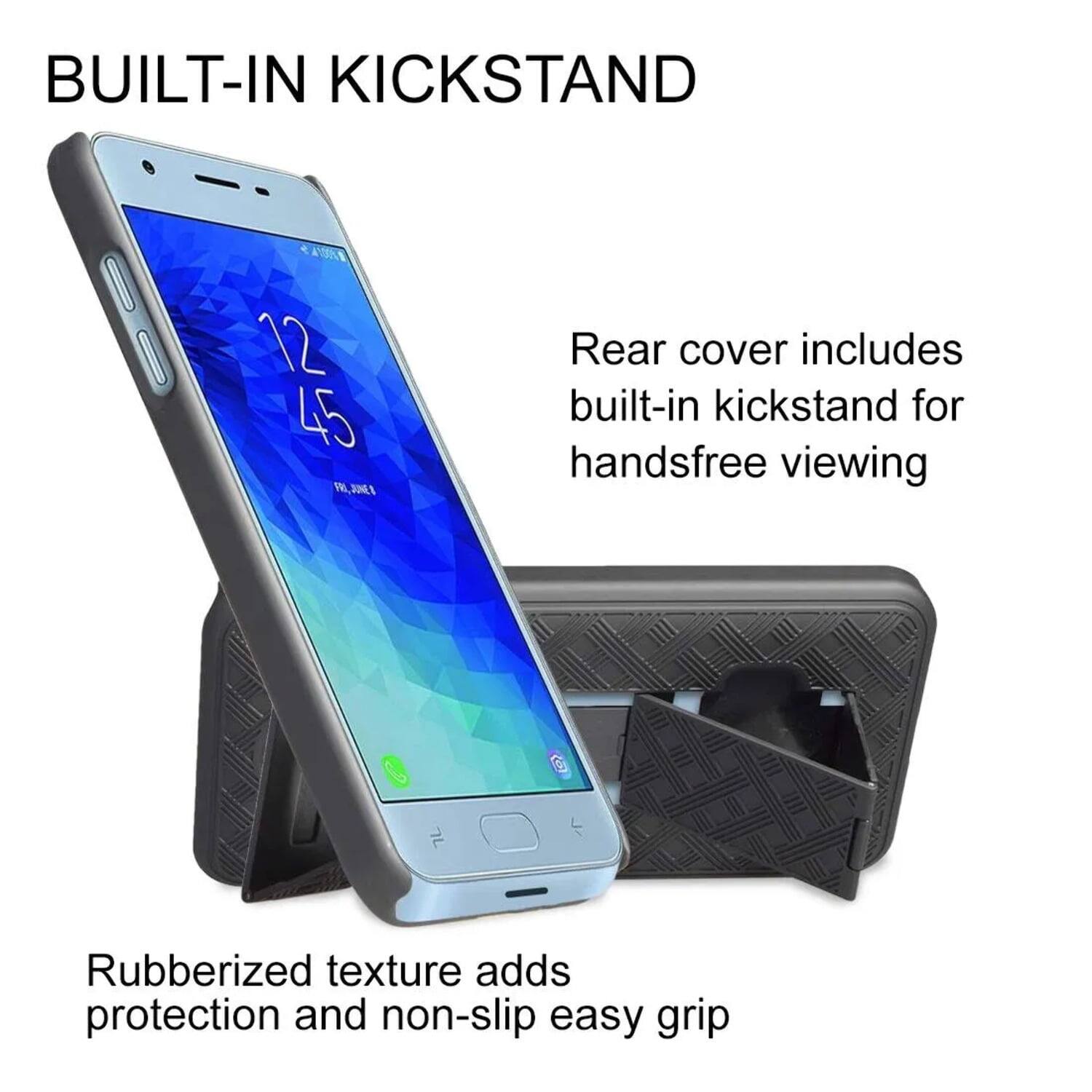 BUILT-IN KICKSTAND

Rear cover includes built-in kickstand for handsfree viewing

Rubberized texture adds protection and non-slip easy grip