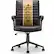 Front. Click365 - Executive Office Desk Chair with Padded Wrap Backrest & Arms Ergonomic Leather Office Chair with Lumbar Support - Black.