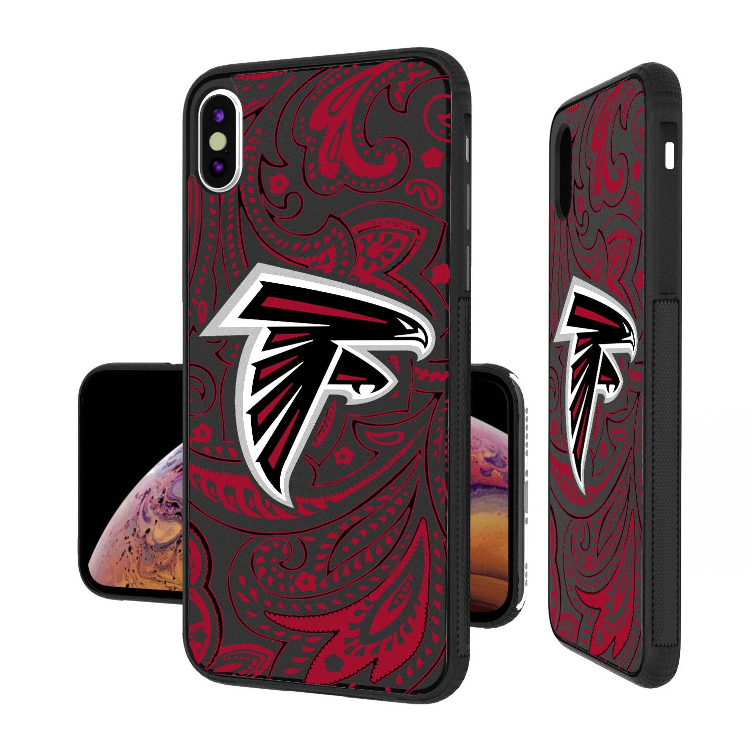 Alt View 1. Keyscaper - Atlanta Falcons iPhone Paisley Design Bump Case - 15 - Multicolor.