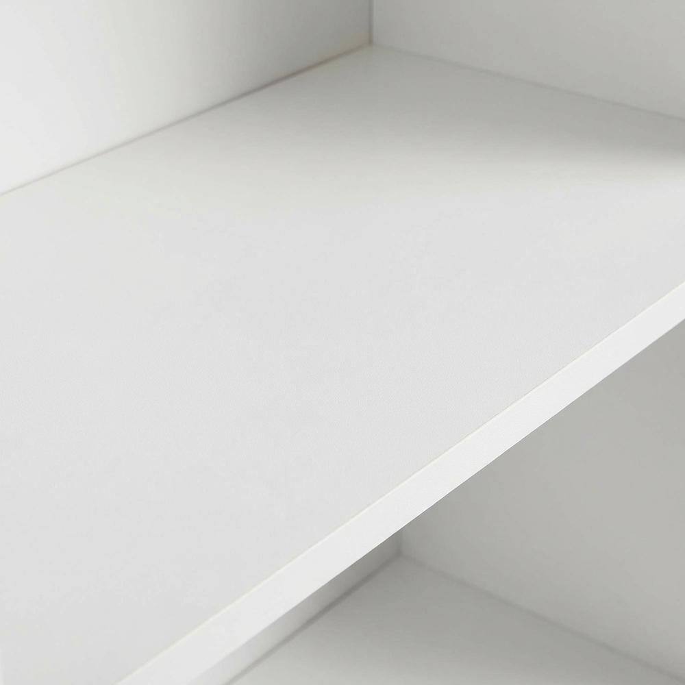 Alt View 1. FurniFact - Wooden Bookcase with Adjustable Shelves for Living Room and Office - White.
