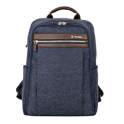 Front. Travelpro - Travelpro Platinum Elite Laptop Travel Backpack, Fits up to 16 Inch Laptop - True Navy Blue.