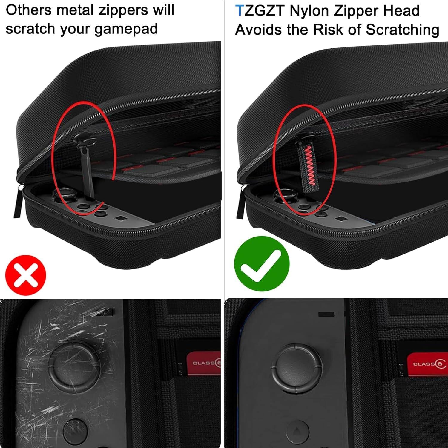 Others metal zippers will scratch your gamepad

TZGZT Nylon Zipper Head Avoids the Risk of Scratching

CLASS G GLASBC CLASS 6