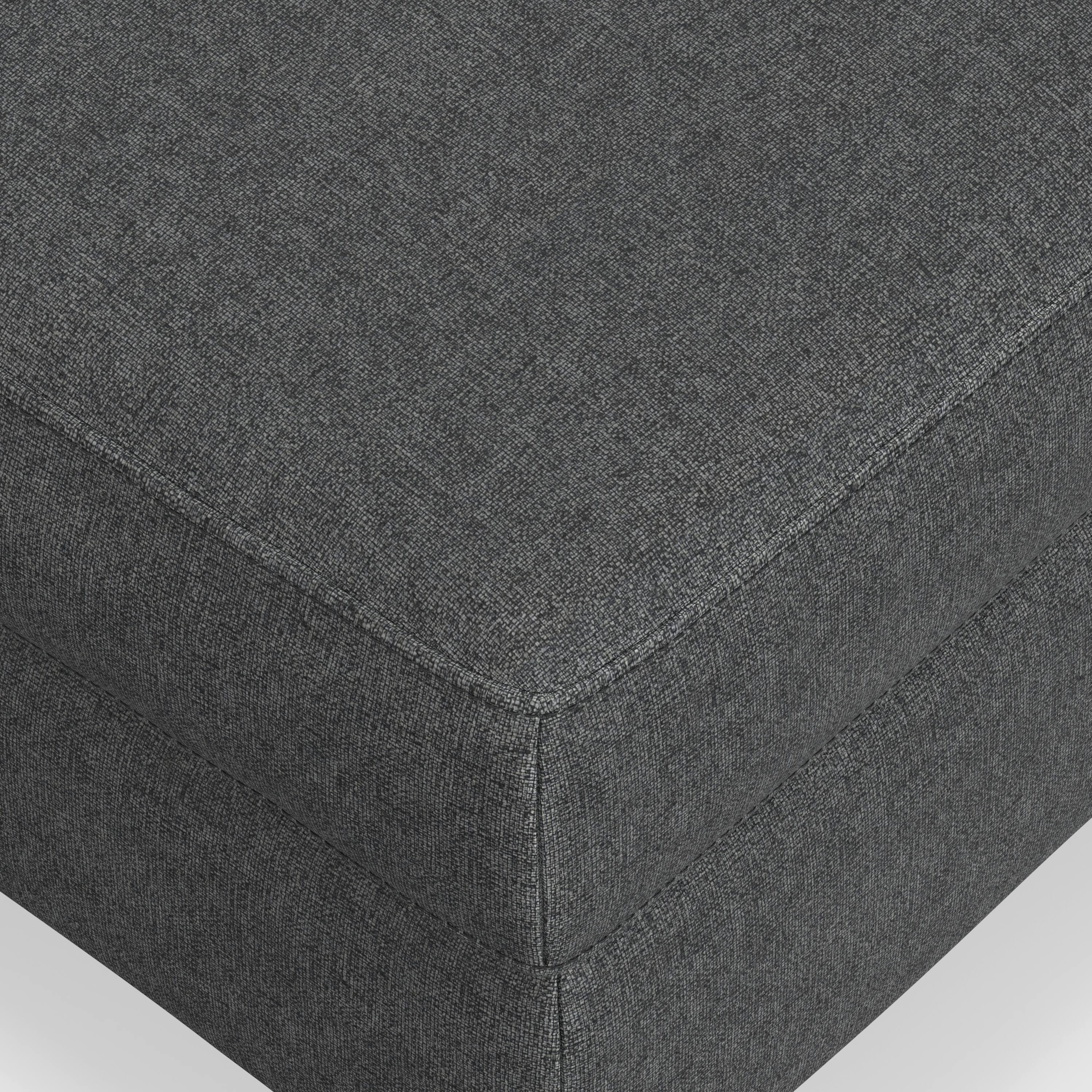 Alt View 7. Simpli Home - Ava Ottoman in Tightly Woven Performance Fabric - Pebble Grey.