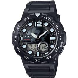 Casio - Men’s Analog-Digital Watch with Dial - AEQ-100W-1AV - Black