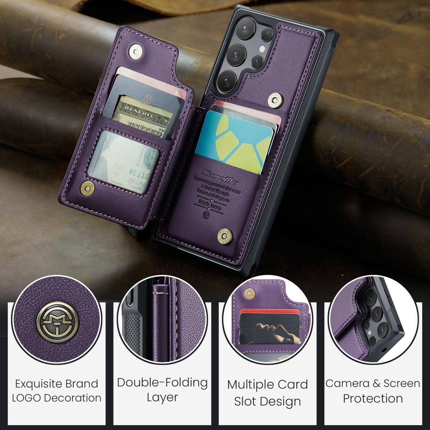 RESERVE UNITED ME112

Exquisite Brand Double-Folding Multiple Card Camera & Screen LOGO Decoration Layer Slot Protection Design