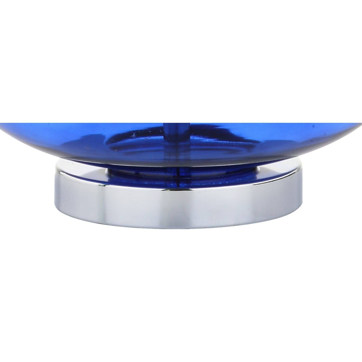 Alt View 7. Jonathan Y - Cecile 25.5" Glass Teardrop LED Table Lamp, Cobalt/Chrome (Set of 2) - Cobalt Blue.