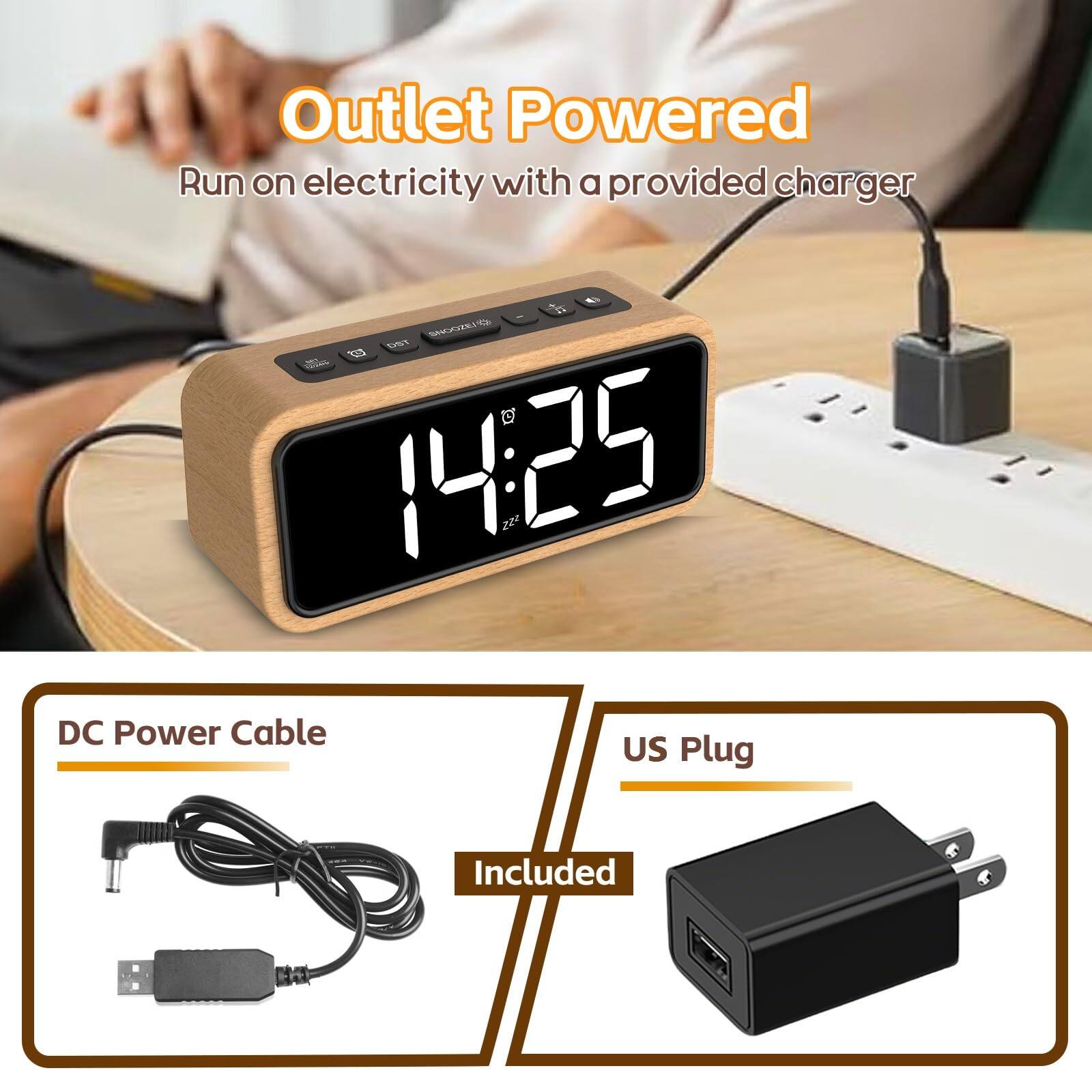 Outlet Powered  
Run on electricity with a provided charger  

DC Power Cable  
Included  

US Plug