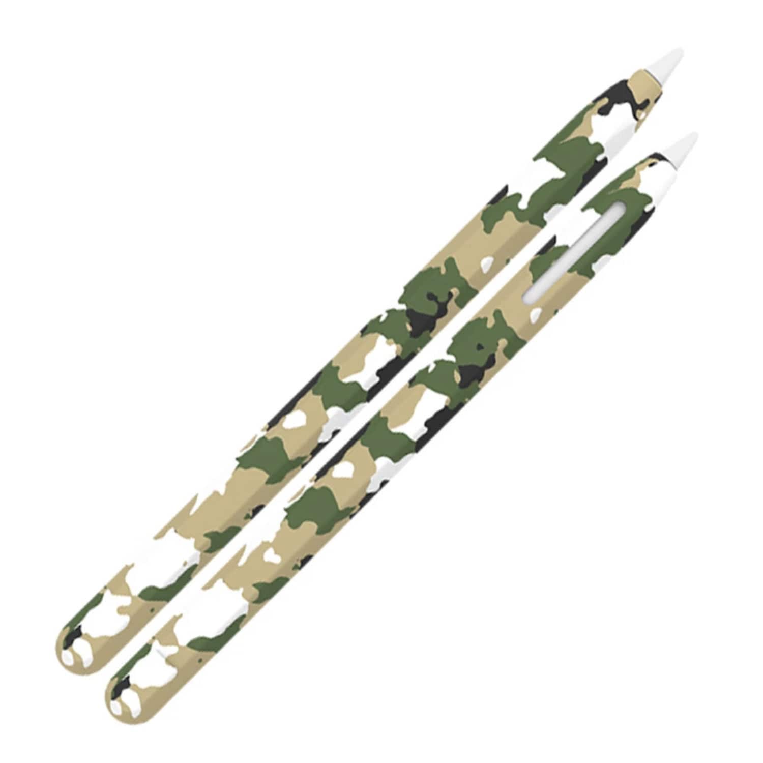 Stock Preferred - Camouflage Silicone Sleeve Soft Grip Skin Cover Case For Apple Pencil 2nd Generation - White