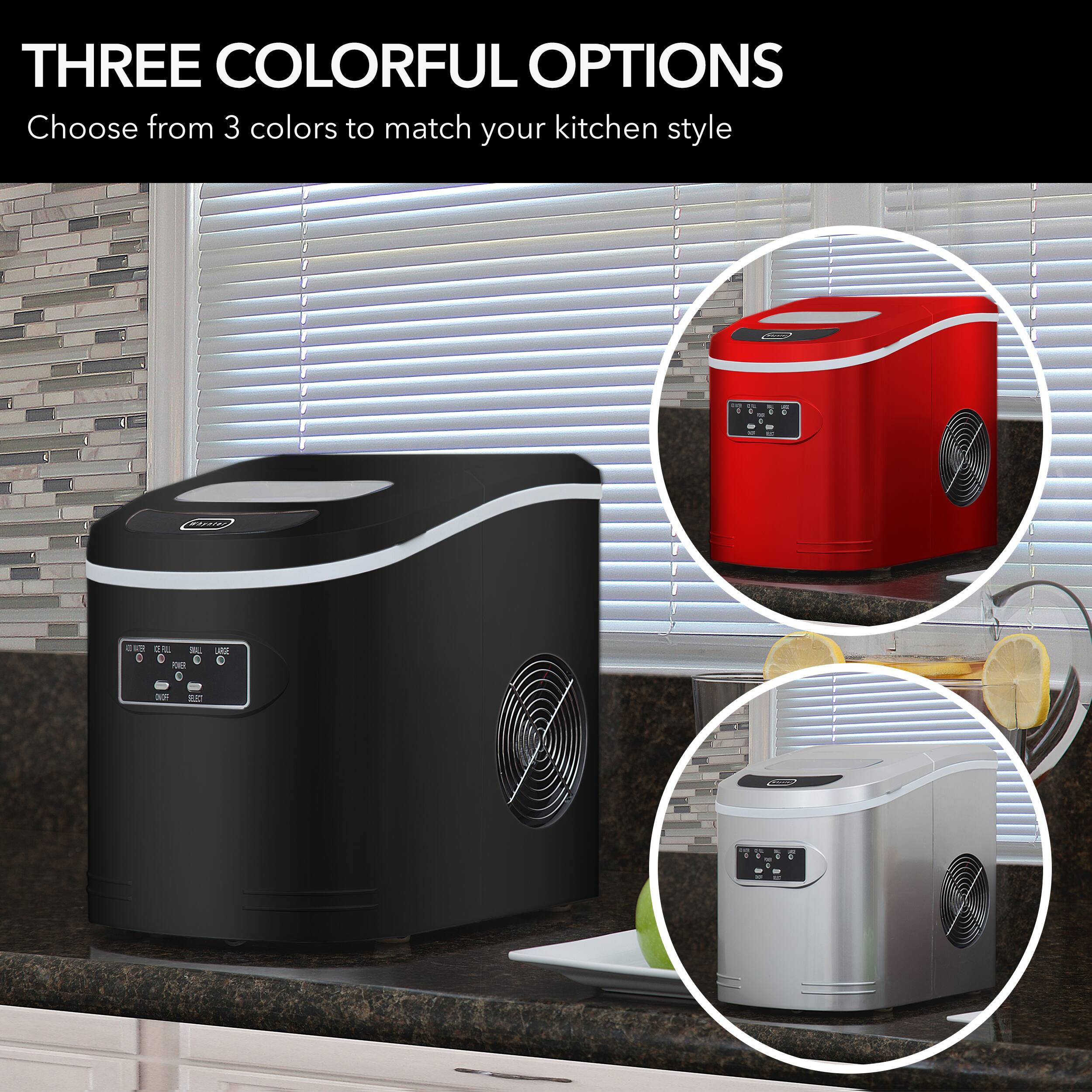 Left. Whynter - Whynter Compact Portable Ice Maker 27 lbs - Metallic Black.