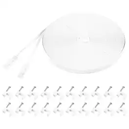 Unique Bargains - Cat 6 Ethernet Cable 32AWG 250MHz Flat High Speed RJ45 Network Patch Cord with Clips - White