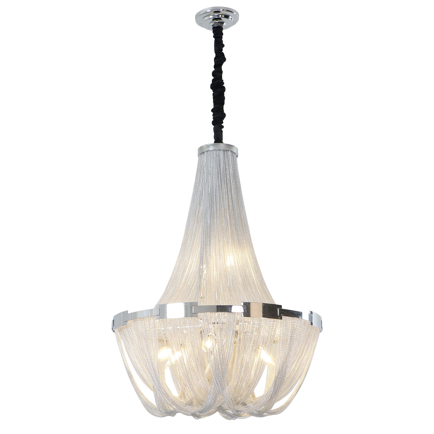 Umeiluce - 8 Lights Tassel China Pendant Light - Siliver