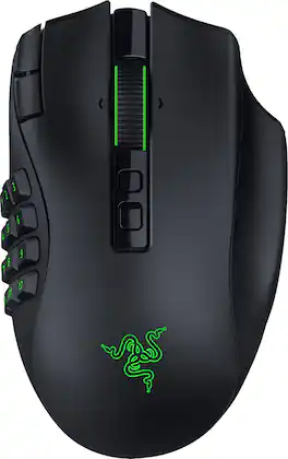 Razer - Naga V3 Pro Modular MMO Optical Gaming Mouse with Swappable Side Plates - Wireless - Black