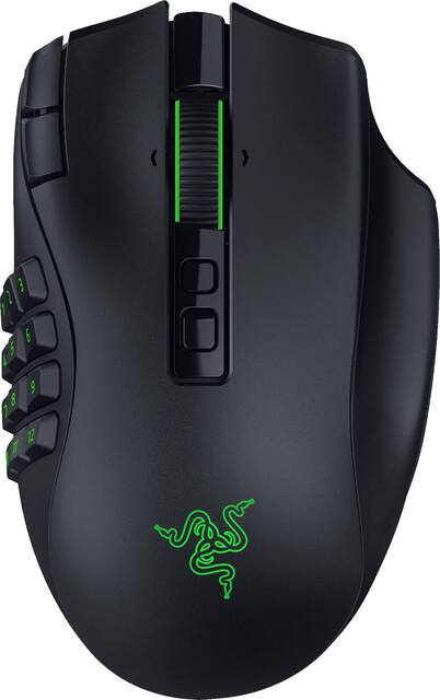 Razer - Naga V3 Pro Modular MMO Optical Gaming Mouse with Swappable Side Plates - Wireless - Black