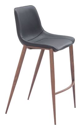 Hivvago - Magnus Barstool (Set of 2) - Black & Walnut
